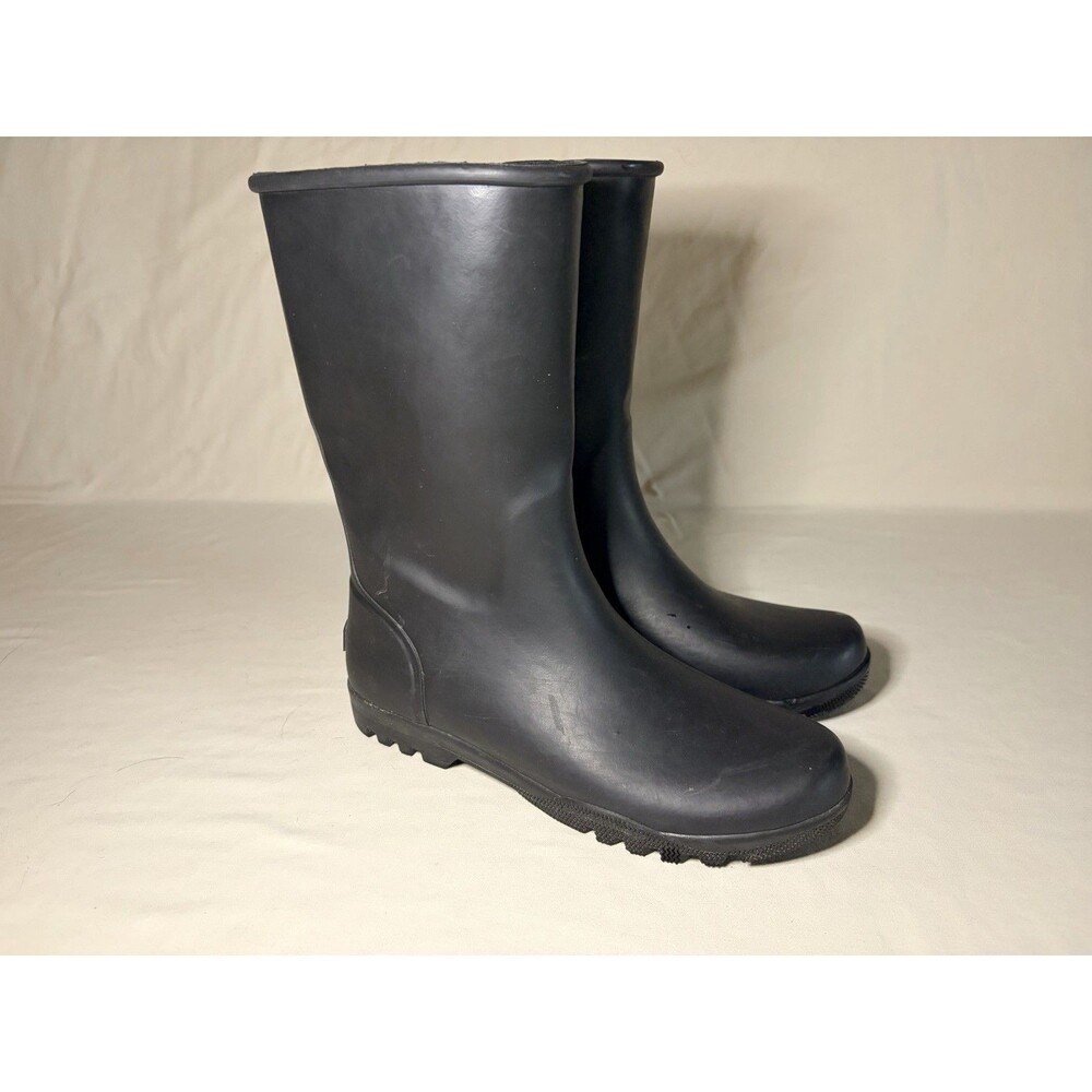 Sperry Top-Sider Women’s Size 8 Black Waterproof Rubber Rain Boots